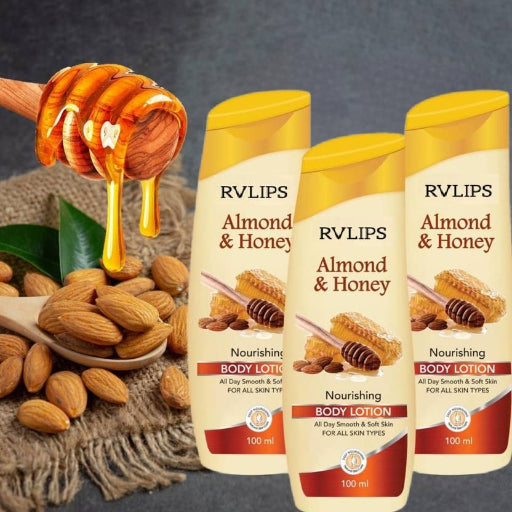RVLIPS Body Lotion Combo of 3 100 ml Each For Men and Women Pack of 3 Honey lotion  (300 ml)