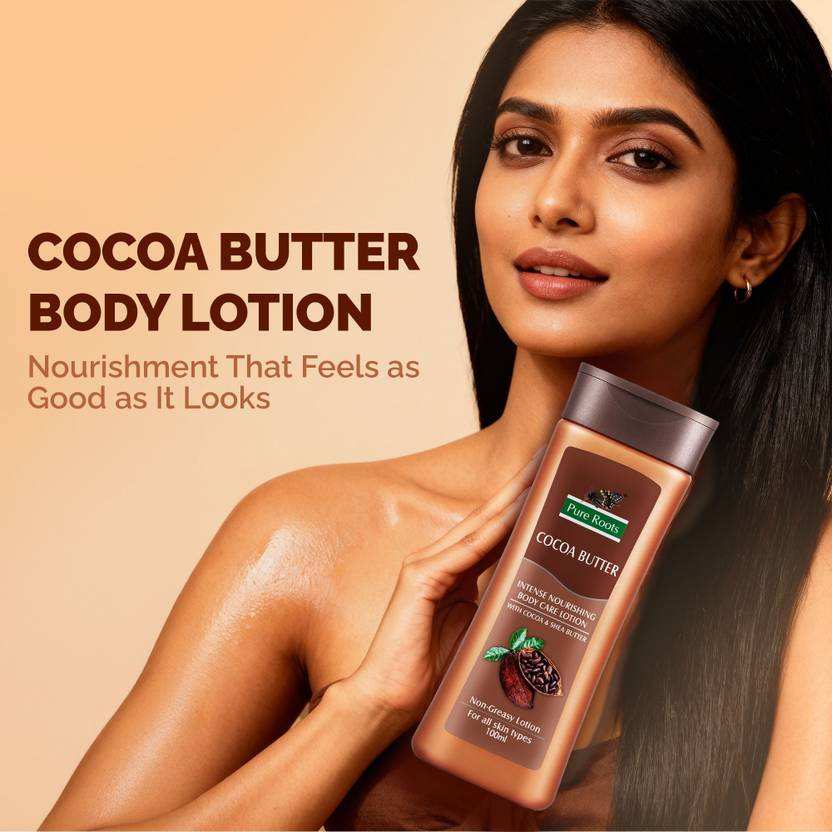 Pure Roots Cocoa Butter Body Care Lotion - Pack of 3 ( 100ml * 3 )  (300 ml)