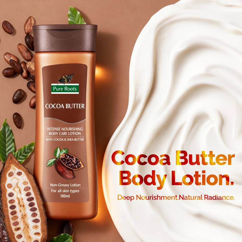 Pure Roots Cocoa Butter Body Care Lotion - Pack of 3 ( 100ml * 3 )  (300 ml)