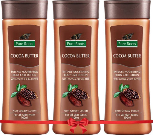 Pure Roots Cocoa Butter Body Care Lotion - Pack of 3 ( 100ml * 3 )  (300 ml)