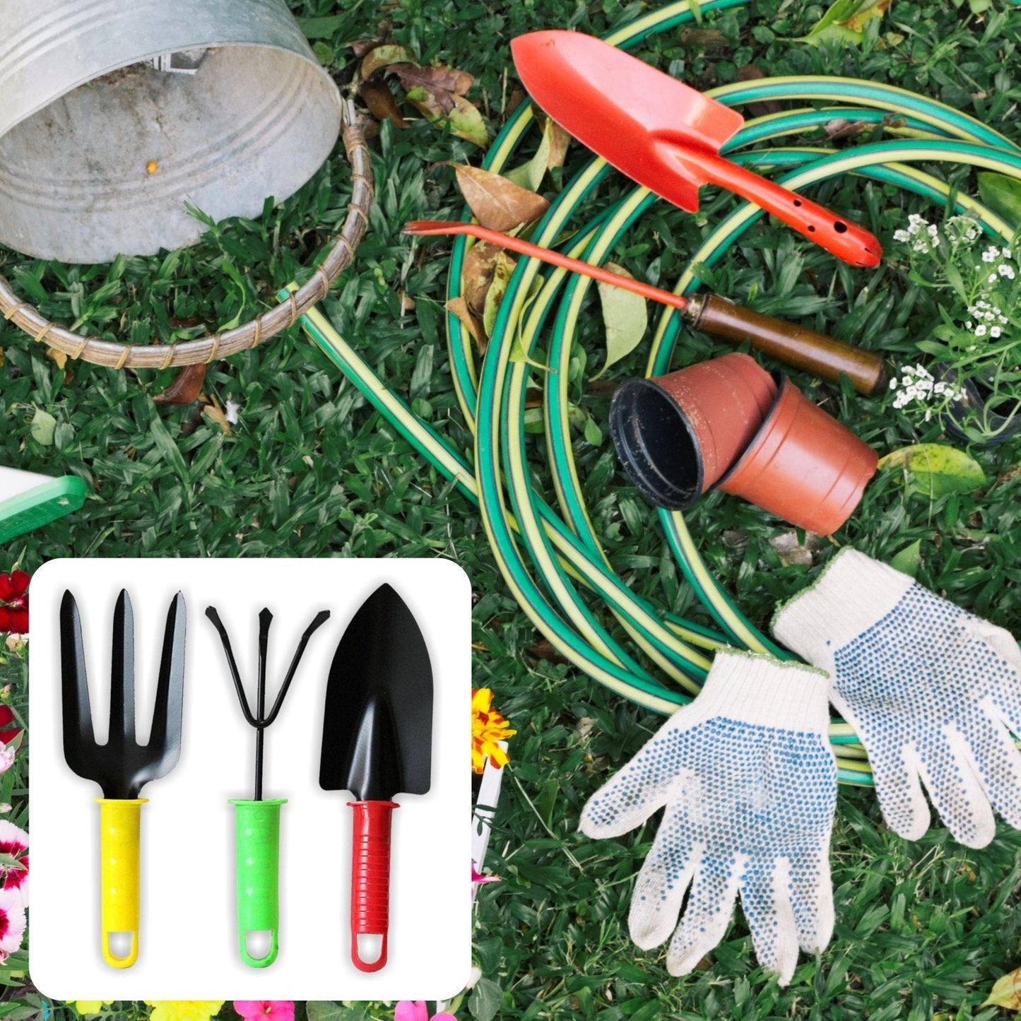 Colorfull Garden Tool Set Set of 3Pc - Springkart 