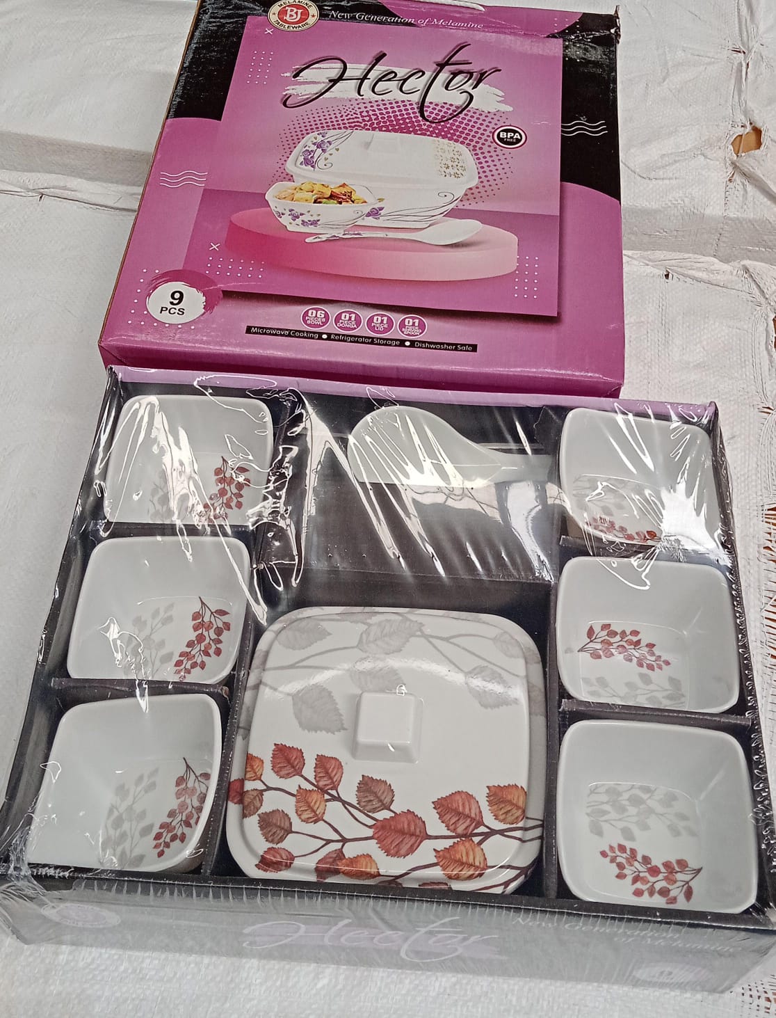 Hector High Quality Dinning Dinner / Pudding Set (9 Pcs set) - Springkart 