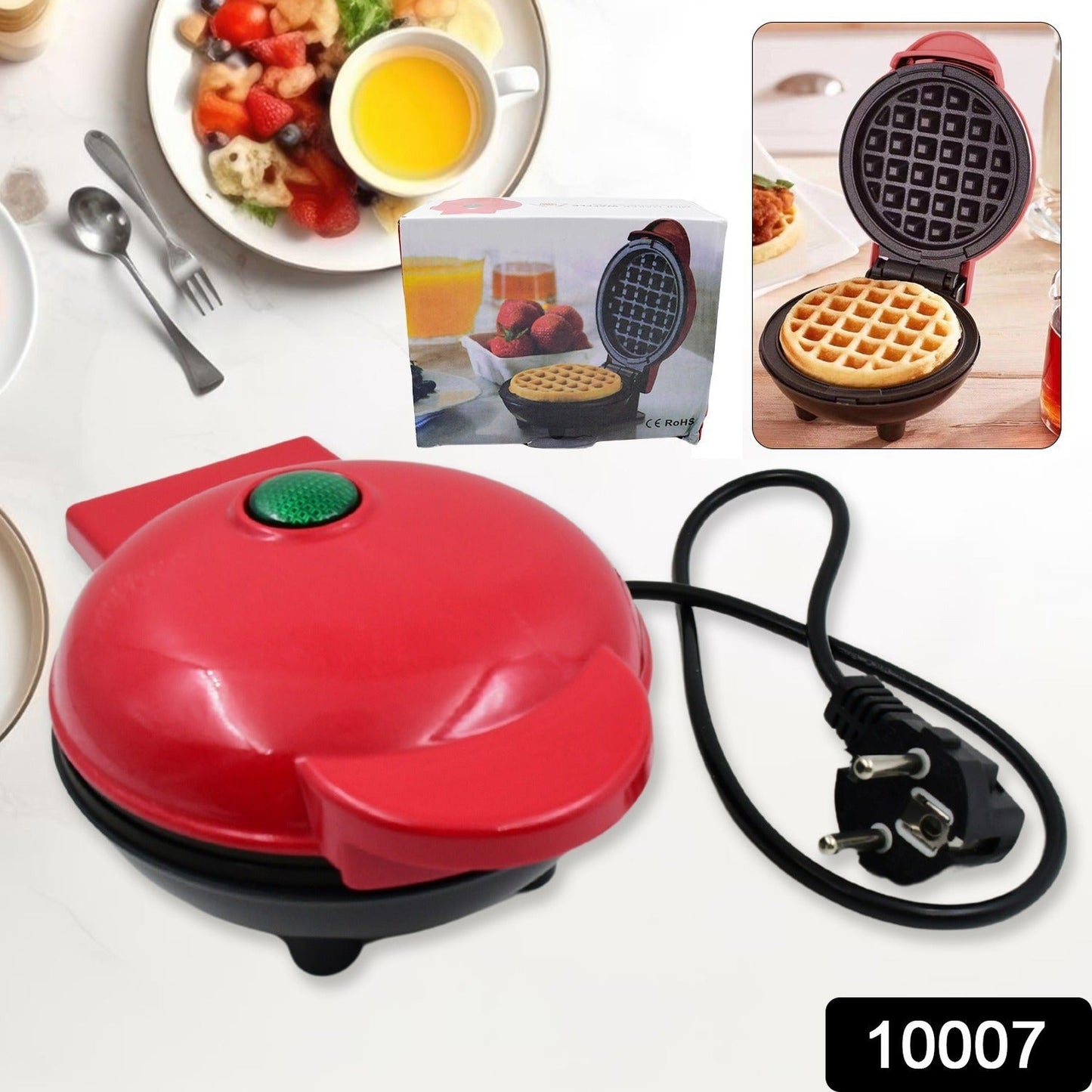 Mini Waffle Maker Machine Waffle Iron Home Appliances Kitchen Gift Easy To Clean, On-Stick Surfaces, Perfect Breakfast, Dessert, Sandwich, Cakes, Other Snacks Machine - Springkart 