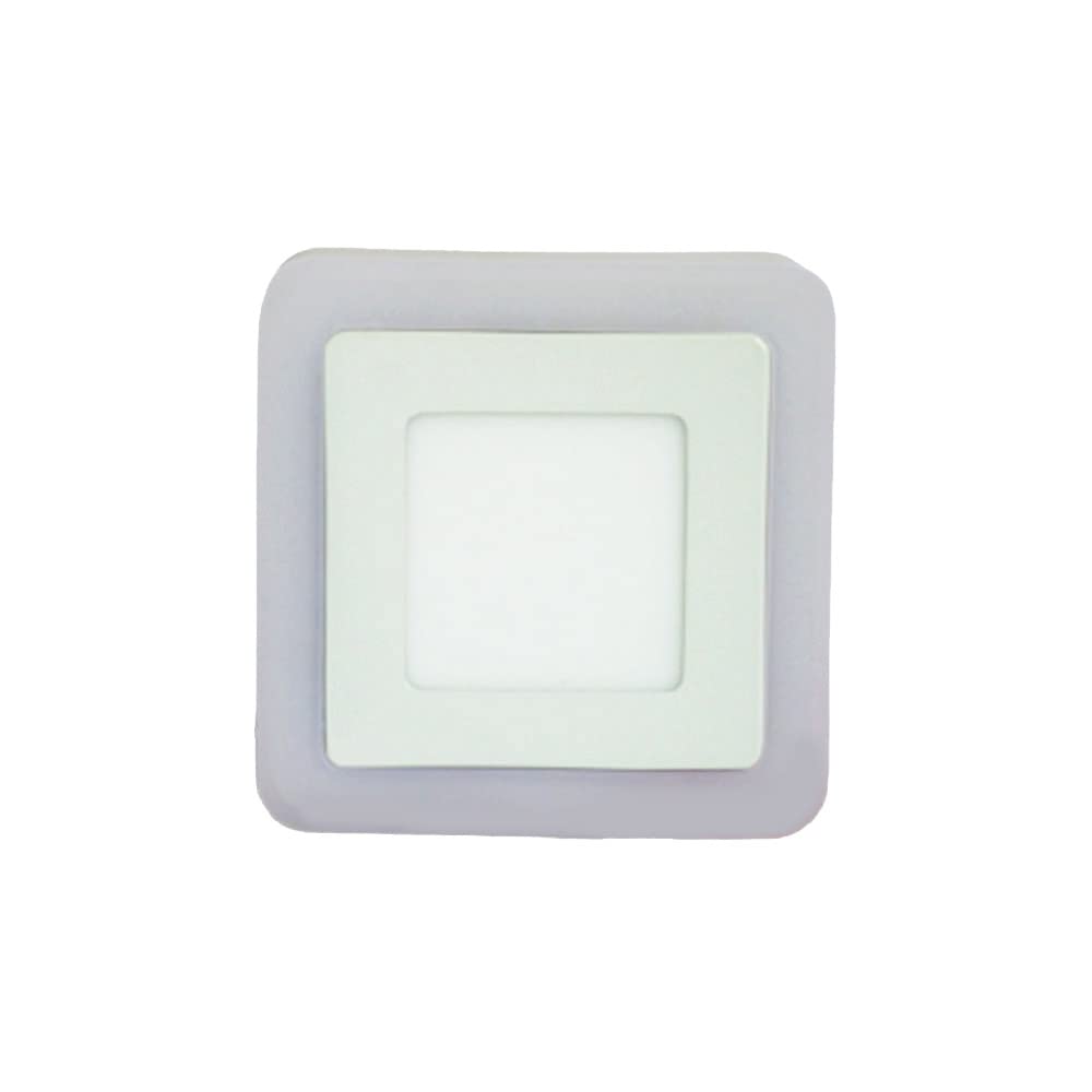 D'Mak 6 Watt Square Surface Dual LED Panel Light White and Pgb Lamp Downlight AC 100-265V Lights with IC Driver Energy Super Saver (Pink, Green, Blue, 6 W)