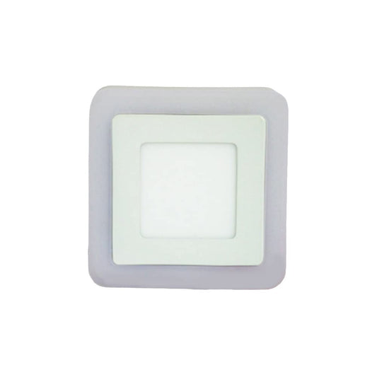 D'Mak 6 Watt Square Surface Dual LED Panel Light White and Pgb Lamp Downlight AC 100-265V Lights with IC Driver Energy Super Saver (Pink, Green, Blue, 6 W)