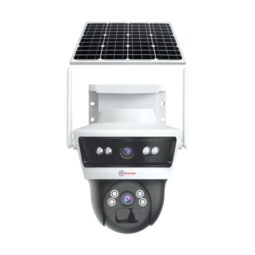 Trueview 3+3Mp Wireless 4G Cellular Mini Pt Solar Powered Linkage Security Camera, 1296p Advanced CCTV Surveillance Solution, Outdoor Camera, Water Proof, 2 Way Talk Online at Low Prices in India - Amazon.in