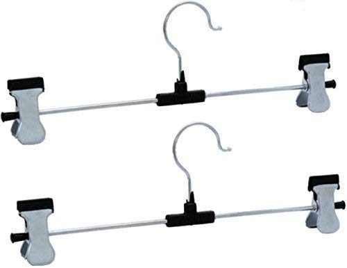 Hangers with 2-Adjustable Anti-Rust Clips (Pack of 12) - Springkart 