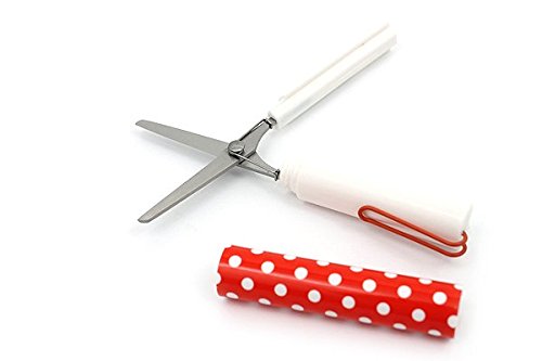 Scissors with a pen design for ease of carrying.