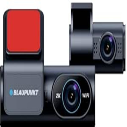 Blaupunkt Dashcam-DC 4050 WiFi Dual Camera 2K +1080P,Dual Port Charger,Dashboard Mount,G Sensor,256GB SD Card Capability,Mobile APP,140° Wide Angle View,Built-in Mic and Speaker,Time & Date Stamp
