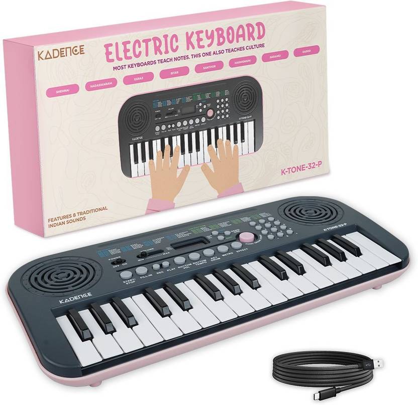 KADENCE KAD-K-TONE-32-P Kadence K Tone 32 P Kids Keyboard Digital Portable Keyboard  (32 Keys)