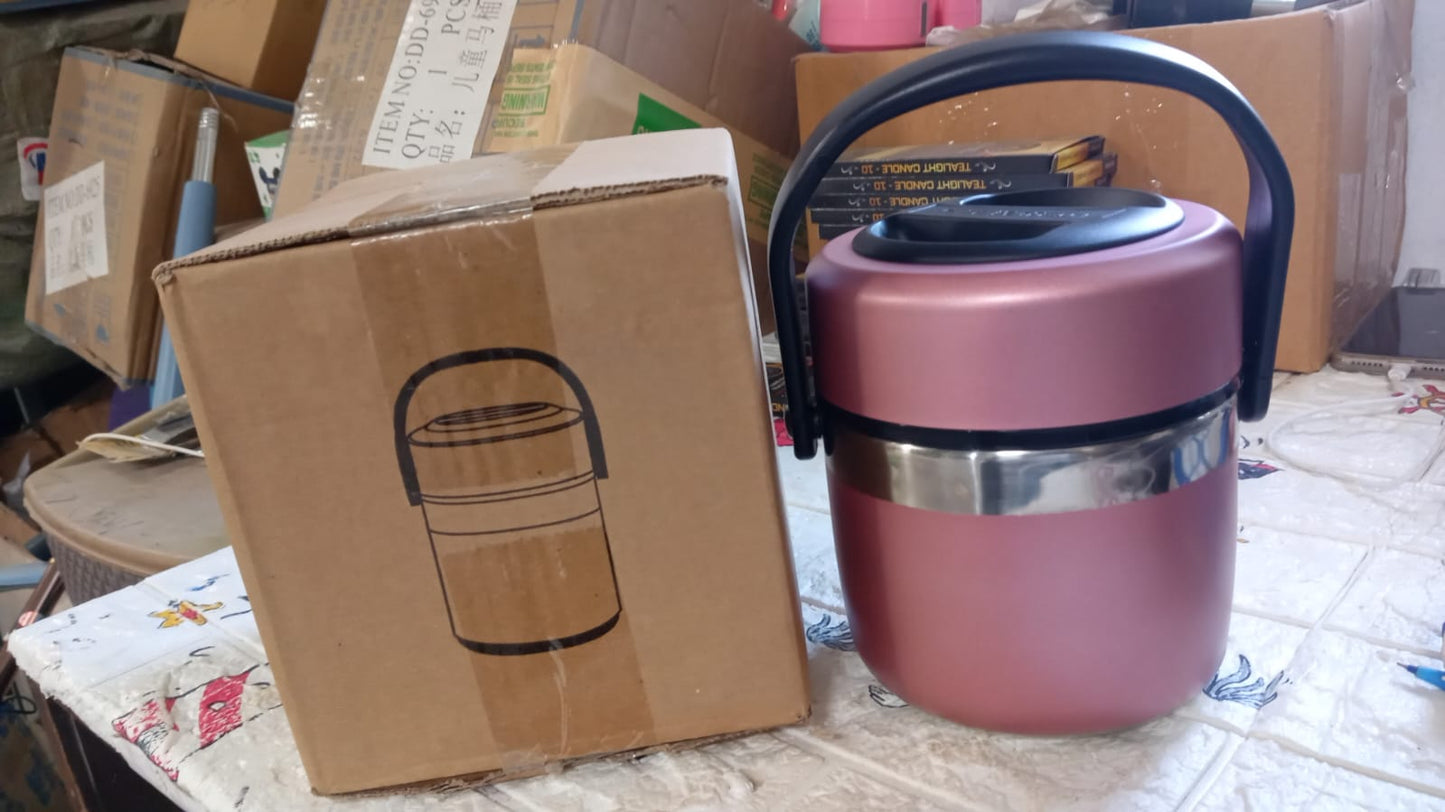 Leak-Proof Thermos Flask: Keeps Food Hot & Fresh (Stainless Steel, Multi-Color) - Springkart 