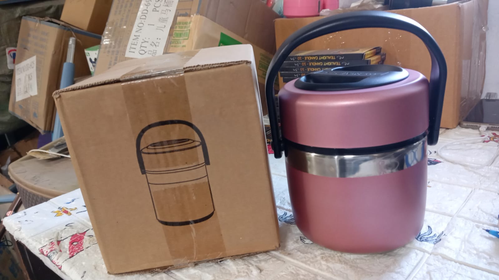 Leak-Proof Thermos Flask: Keeps Food Hot & Fresh (Stainless Steel, Multi-Color) - Springkart 