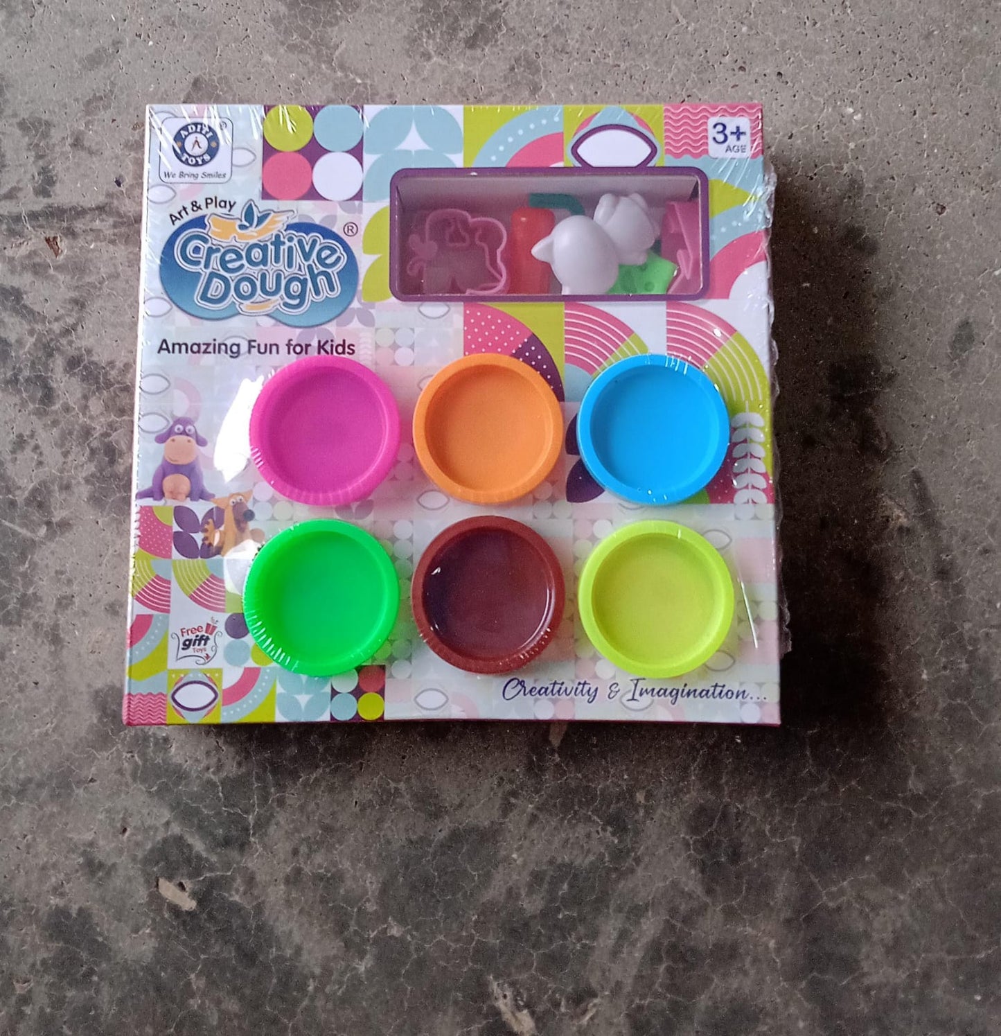 Non-Toxic Creative 50 Dough Clay Mould 5 Different Colors, (Pack of 6 Pcs) - Springkart 