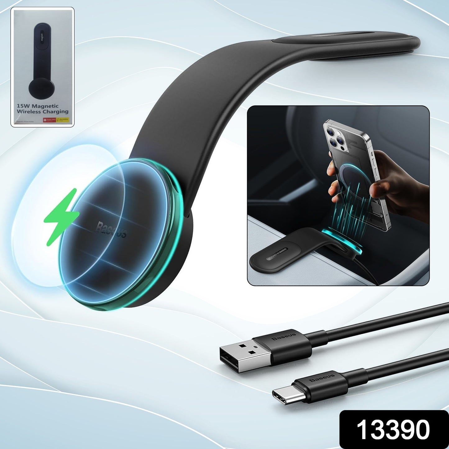 Car Mount Charger 15w Wireless Car Charger Phone Holder (1 Set) - Springkart 