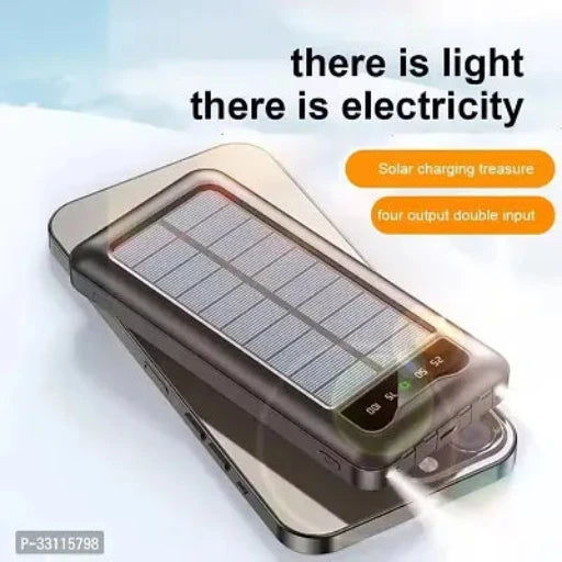 10000mAh Solar Fast Charging Power Bank with LED Screen