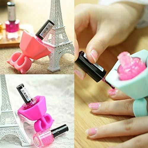 Nail Polish Holder Ring with Nail Polish Holder Stand, Fingernail Painting Tools, Manicure and Pedicure Accessories - Springkart 