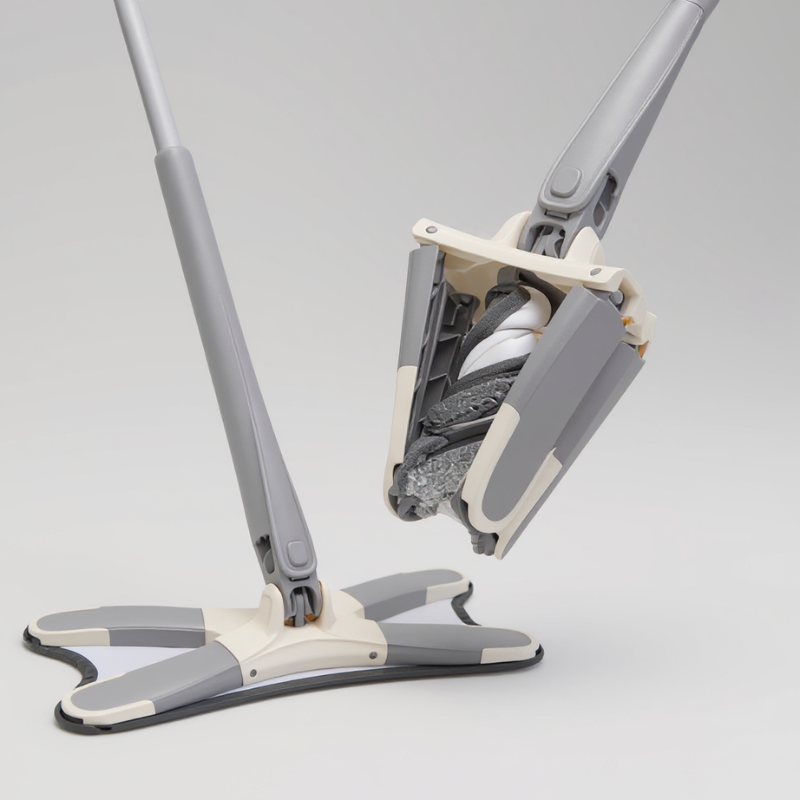 Butterfly Shaped Wet & Dry Mop – 360° Rotating Ultra-Fine Fiber Pad for Floor, Wall, Tile & Glass Cleaning (Pack of 1)