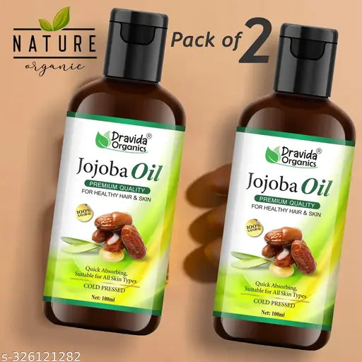 Jojoba oil Moisturizing Skin, Makeup Primer, Makeup Remover  (100 ml) pack of 2