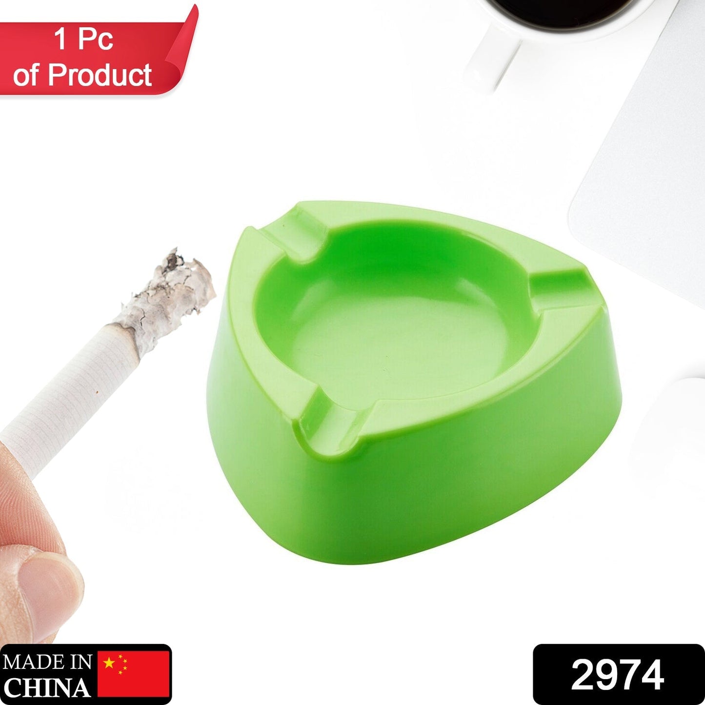 Melamine Cigarette Ashtray Table top Modern Ashtray Cigar for Outdoor Indoor Desktop Smoking home Office Fashion Decoration. - Springkart 