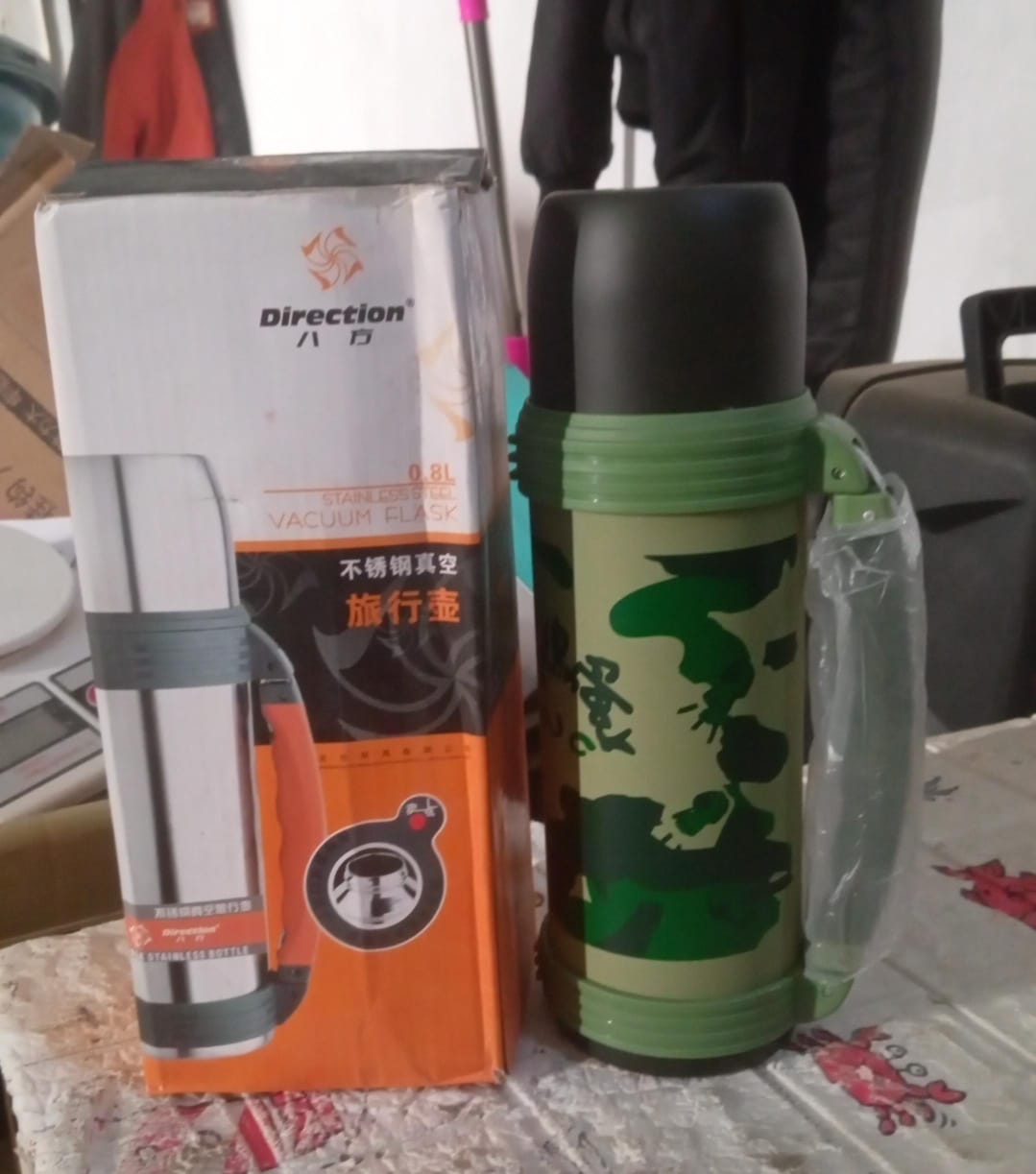 Stainless Steel Insulation Thermos, Vacuum Insulated Water Bottle For Travel, Outdoor Fitness Portable Travel Pot, Camping Coffee, Portable Car, Travel Keep Hot & Cold Large Capacity (800 ML) - Springkart 