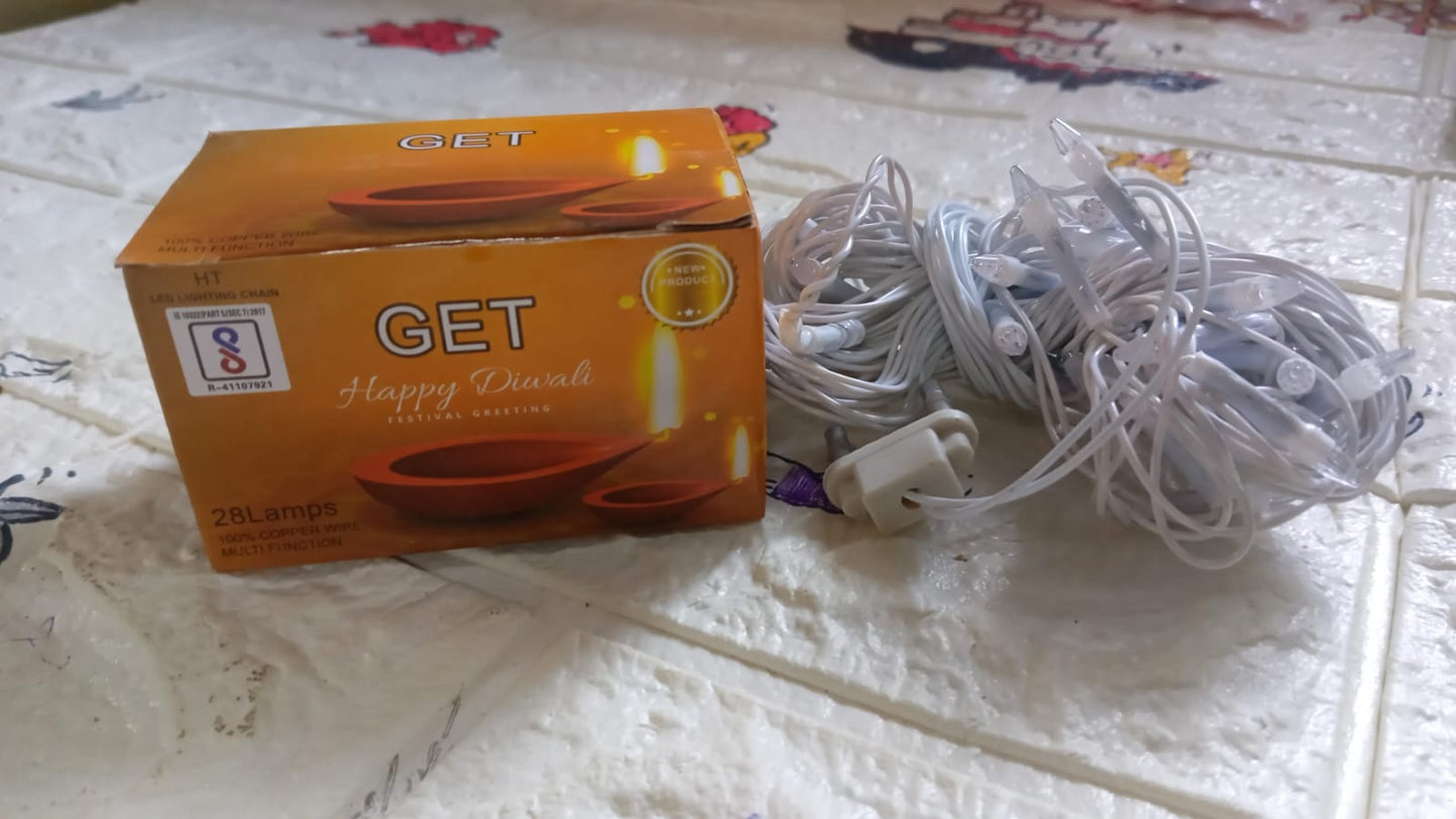 8Mtr Home Decoration Diwali & Wedding LED Christmas String Light Indoor and Outdoor Light (28L 8mtr) - Springkart 
