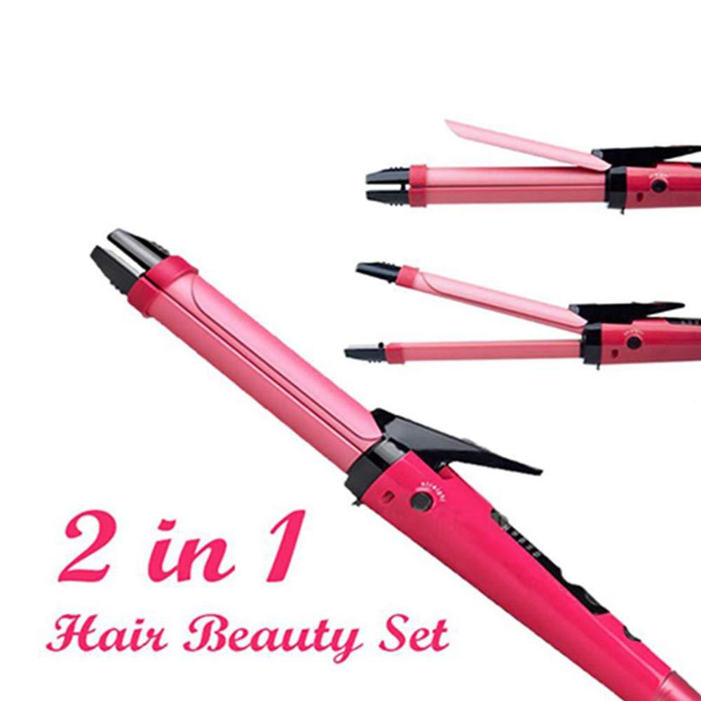 385 2 In 1 Hair Straightener And Curler Machine For Women Curl Straight Hair Iron - Springkart 