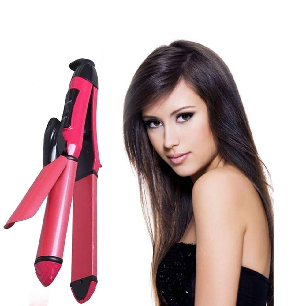 385 2 In 1 Hair Straightener And Curler Machine For Women Curl Straight Hair Iron - Springkart 