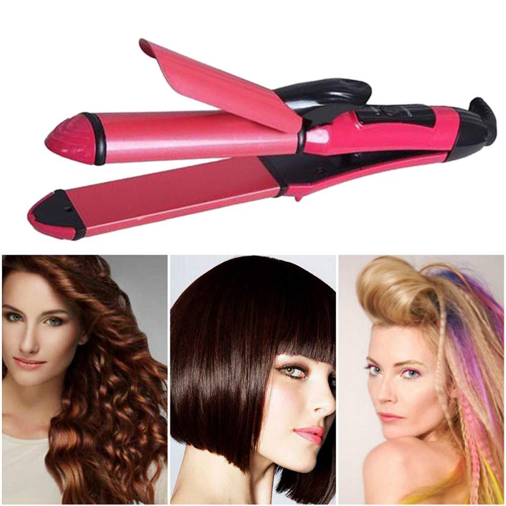 385 2 In 1 Hair Straightener And Curler Machine For Women Curl Straight Hair Iron - Springkart 