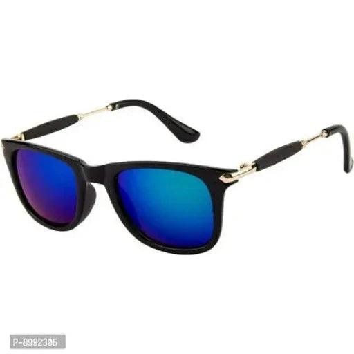 Latest Arzonai Unisex Combo of 2 Wayfarer Sunglasses for Men and Women (Blue and Black)