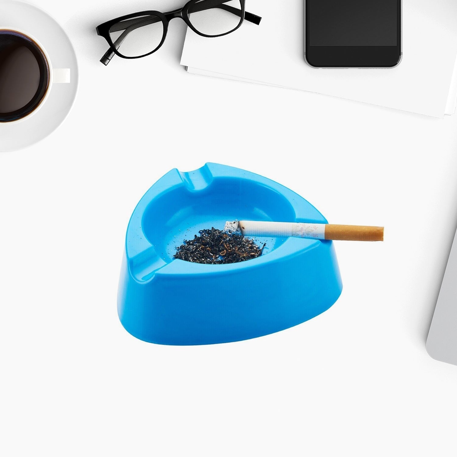 Melamine Cigarette Ashtray Table top Modern Ashtray Cigar for Outdoor Indoor Desktop Smoking home Office Fashion Decoration. - Springkart 