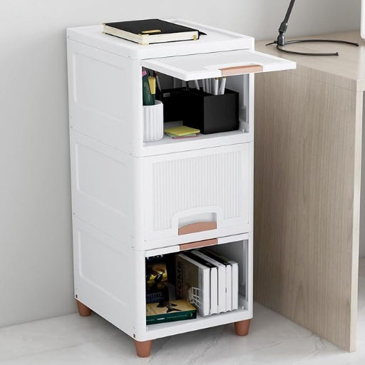 3-Layer Plastic Storage Drawer Organizer – Multi-Purpose Cabinet for Home, Office & Kids Room