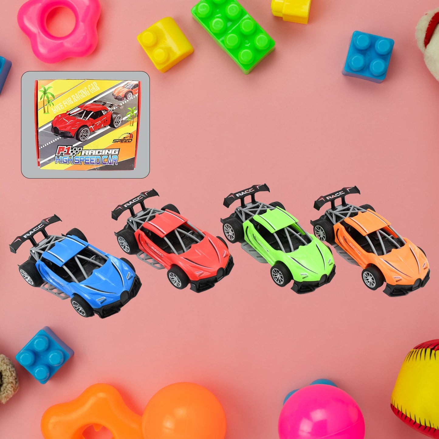 Mini Pull Back Racing Car Widely Used By Kids Children (8 Pcs Set Mix Color) - Springkart 
