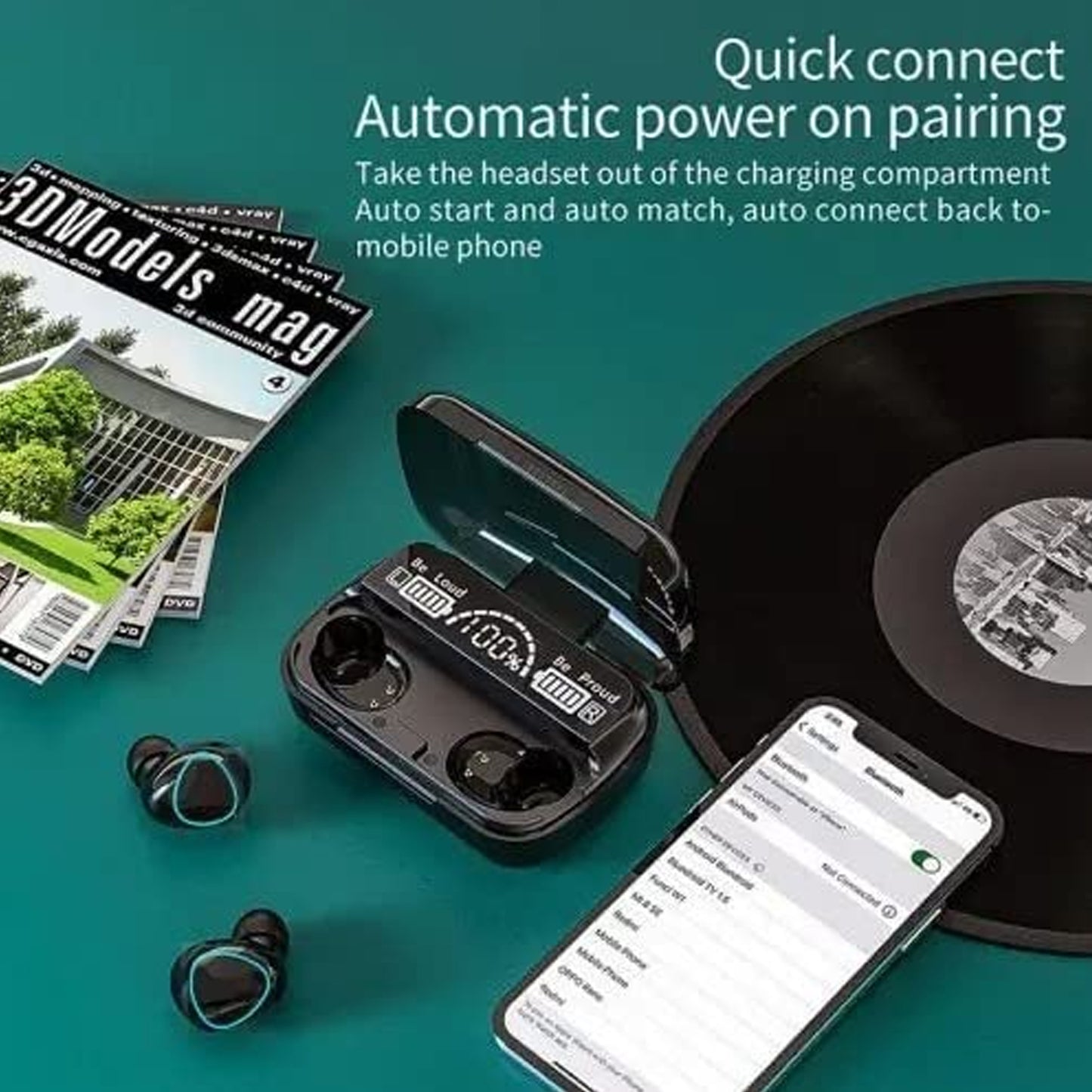6644 Newest Wireless In Ear Earbuds Bluetooth 5.0 Headphones Mini Stereo Earbuds Sport Headset Bass Sound Built-in Micphone - Springkart 