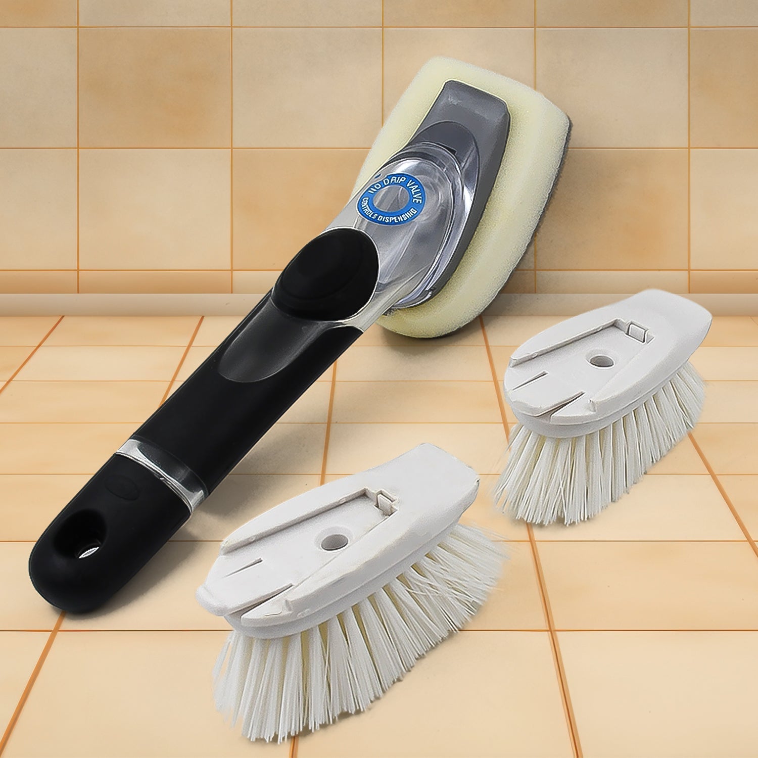 Dish Scrubber With Soap Dispenser Soap Dispensing Dish Brush Set (1 Set) - Springkart 
