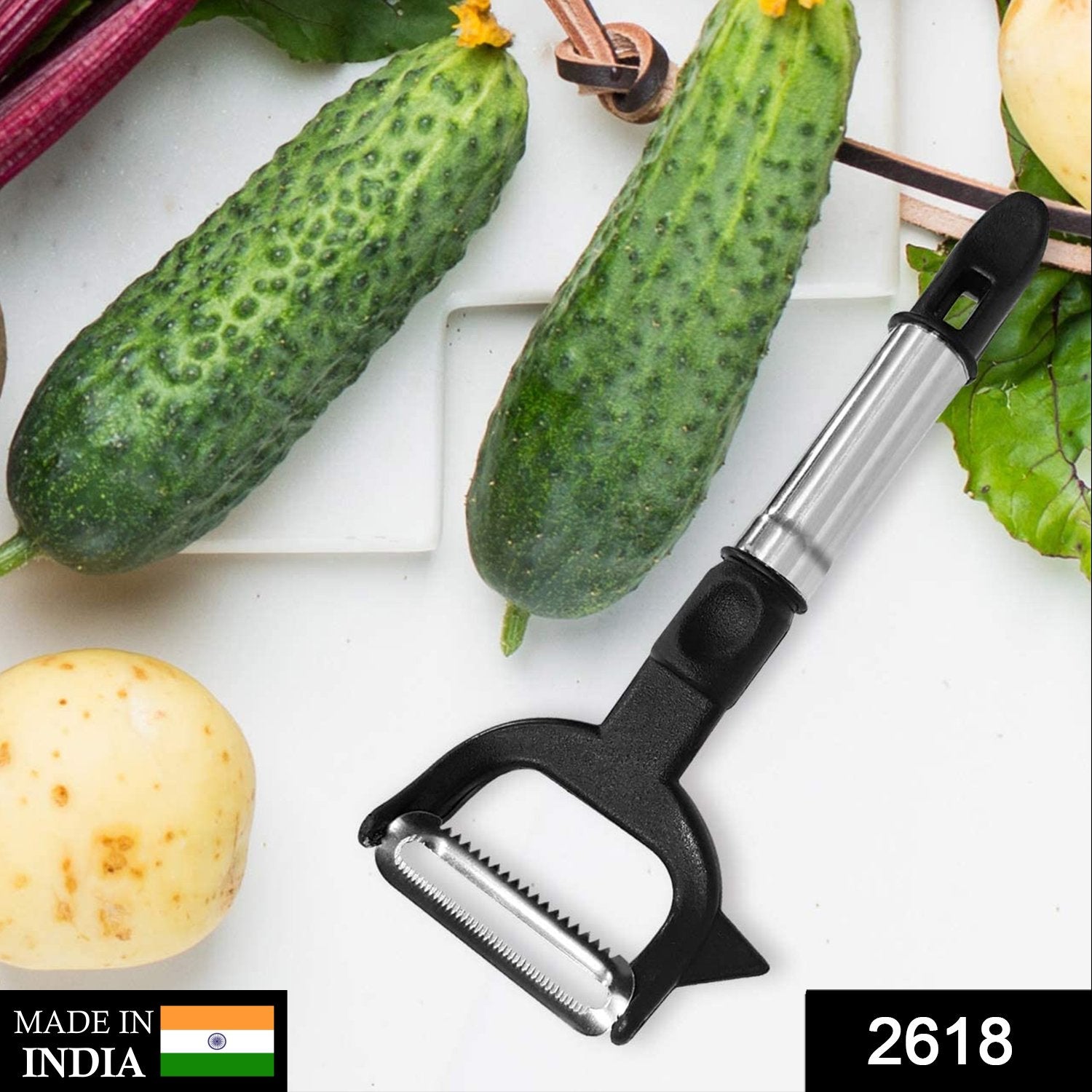 2-in-1 Double Julienne And Vegetable Peeler - Springkart 