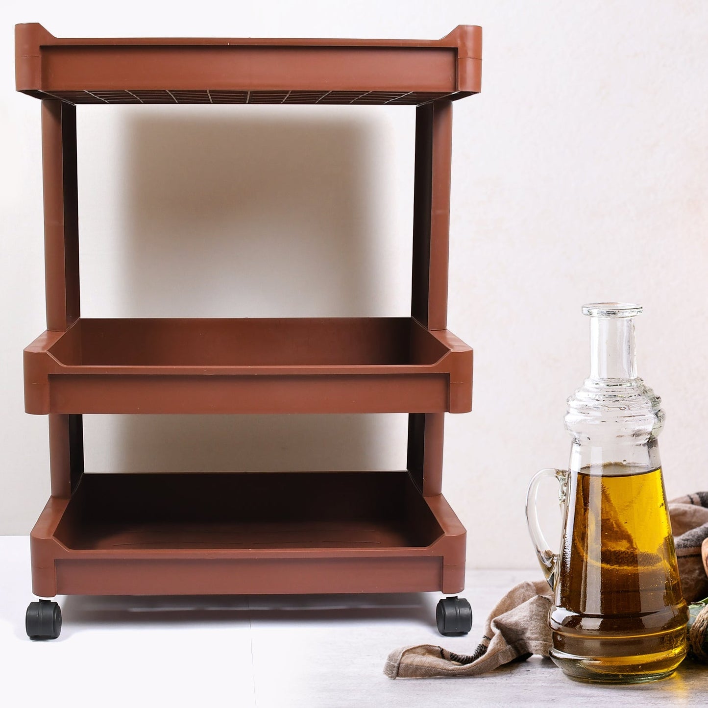 Plastic Serving Trolley Kitchen bar cart for bar, Living Room - Springkart 