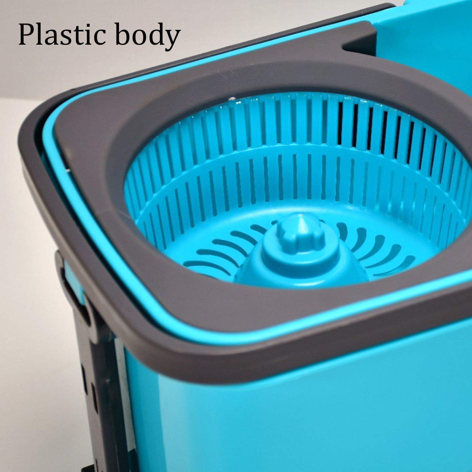 Quick Spin Mop Plastic spin, Bucket Floor Cleaning, Easy Wheels & Big Bucket, Floor Cleaning Mop with Bucket - Springkart 