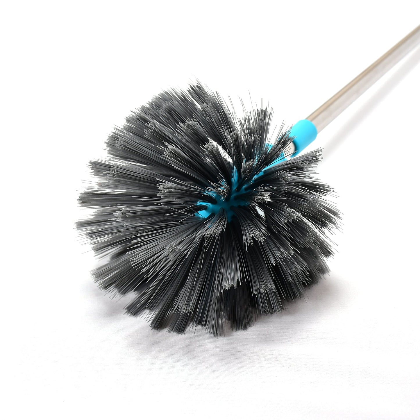 Cobweb Brush With Stainless Steel Strong Long Extendable Handle for Dusting, Ceiling Cobweb Cleaning, Brush for Lights, Fans & Webs Cleaning for Home / Kitchen - Springkart 