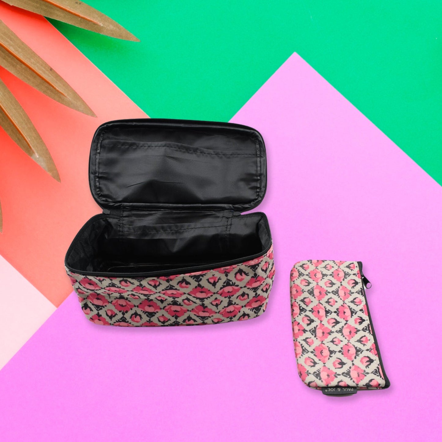Decor Travel Makeup Bag with Small pouch Portable Organizer Makeup Cosmetic Train Case Large Capacity for Cosmetics Makeup Brushes and Toiletry Jewelry for More Storage - Springkart 