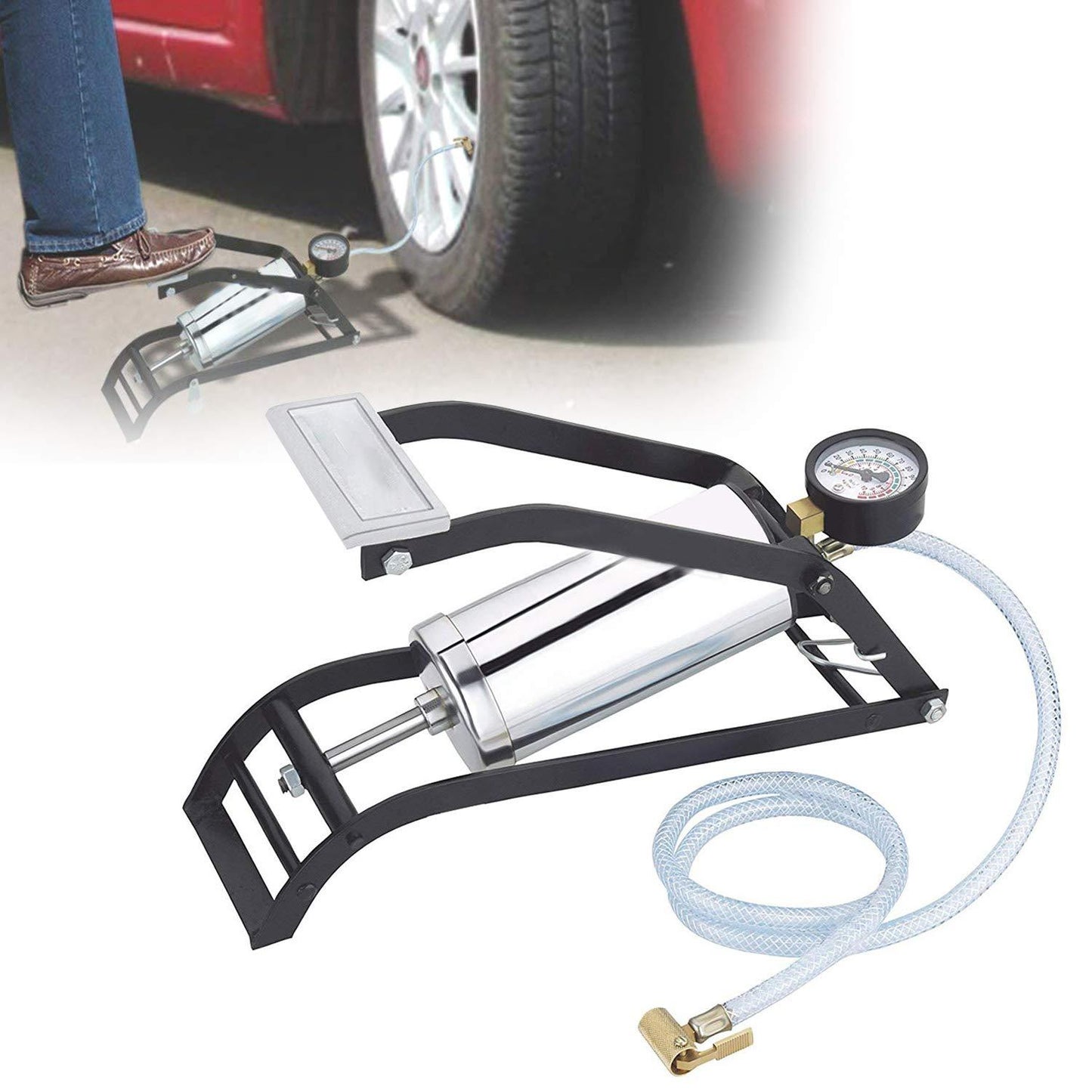 Heavy Steel Body Foot Pump - Springkart 