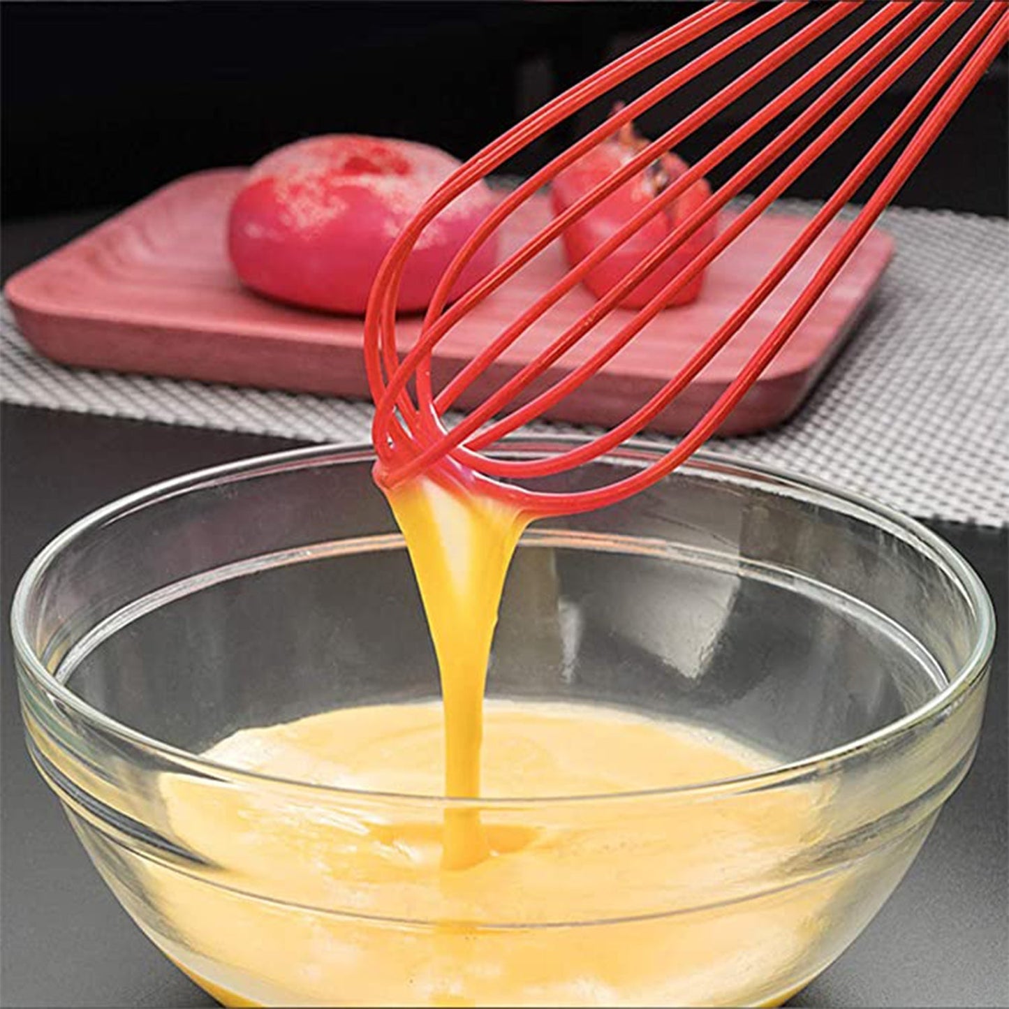 Manual Whisk Mixer Silicone Whisk, Cream Whisk, Flour Mixer, Rotary Egg Mixer, Kitchen Baking Tool. - Springkart 
