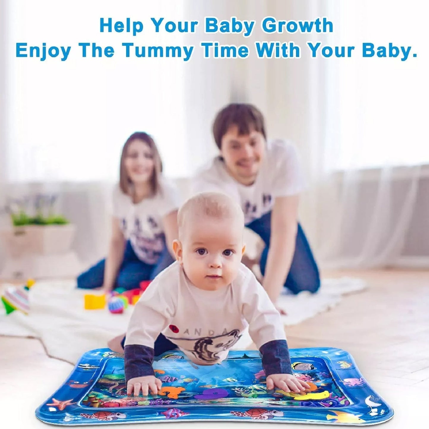 Mat, Baby Water Mat Inflatable Baby Play Mat Activity Center for Infant Baby Toys 3 to 15 Months, Baby Gifts for Boys Girls(Assorted Design) - Springkart 