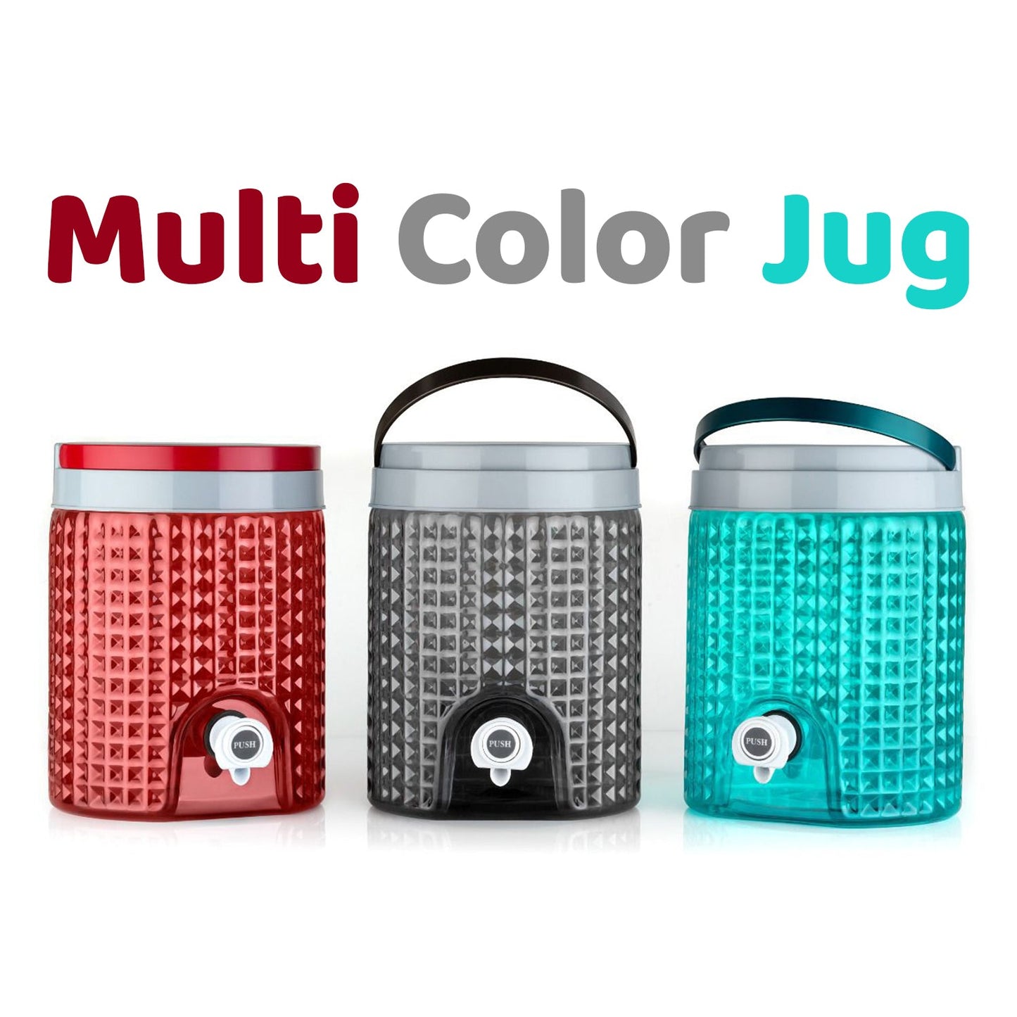 Diamond cut design plastic water jug to carrying water and other beverages. (4500Ml) - Springkart 