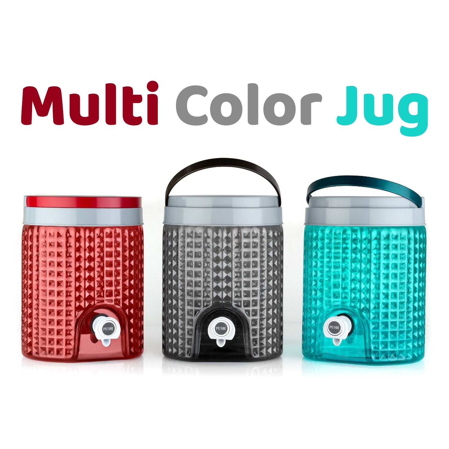 Diamond cut design plastic water jug to carrying water and other beverages. (4500Ml) - Springkart 