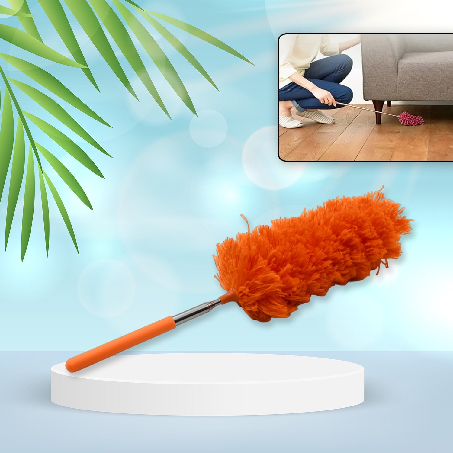Adjustable Long Handle, Microfiber Duster for Cleaning, Microfiber Hand Duster Washable Microfiber Cleaning Tool Extendable Dusters for Cleaning Office, Car, Computer, Air Condition, Washable Duster - Springkart 