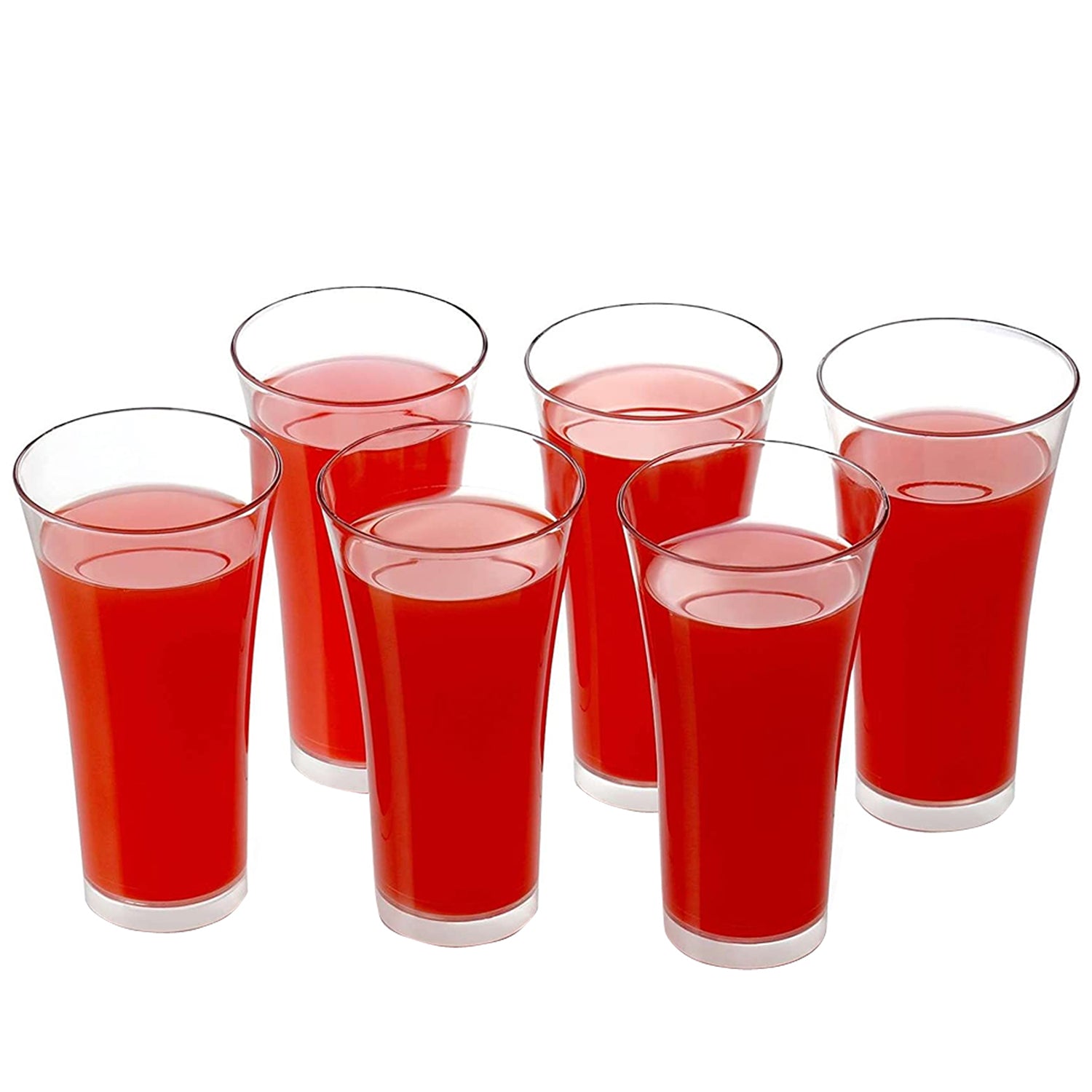 Drinking Glass Juice Glass Water Glass Set of 6 Transparent Glass - Springkart 