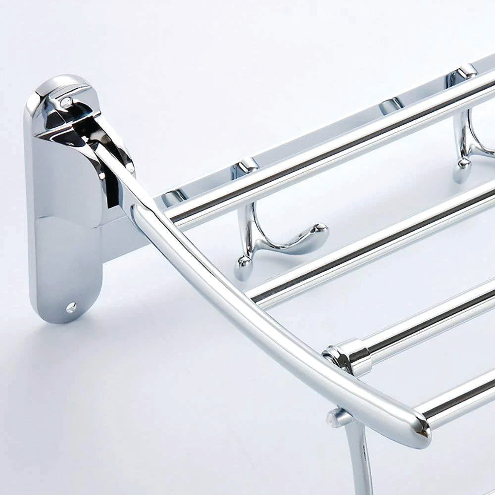 Stainless Steel Folding Towel Rack Cum Towel Bar 18 Inch - Springkart 