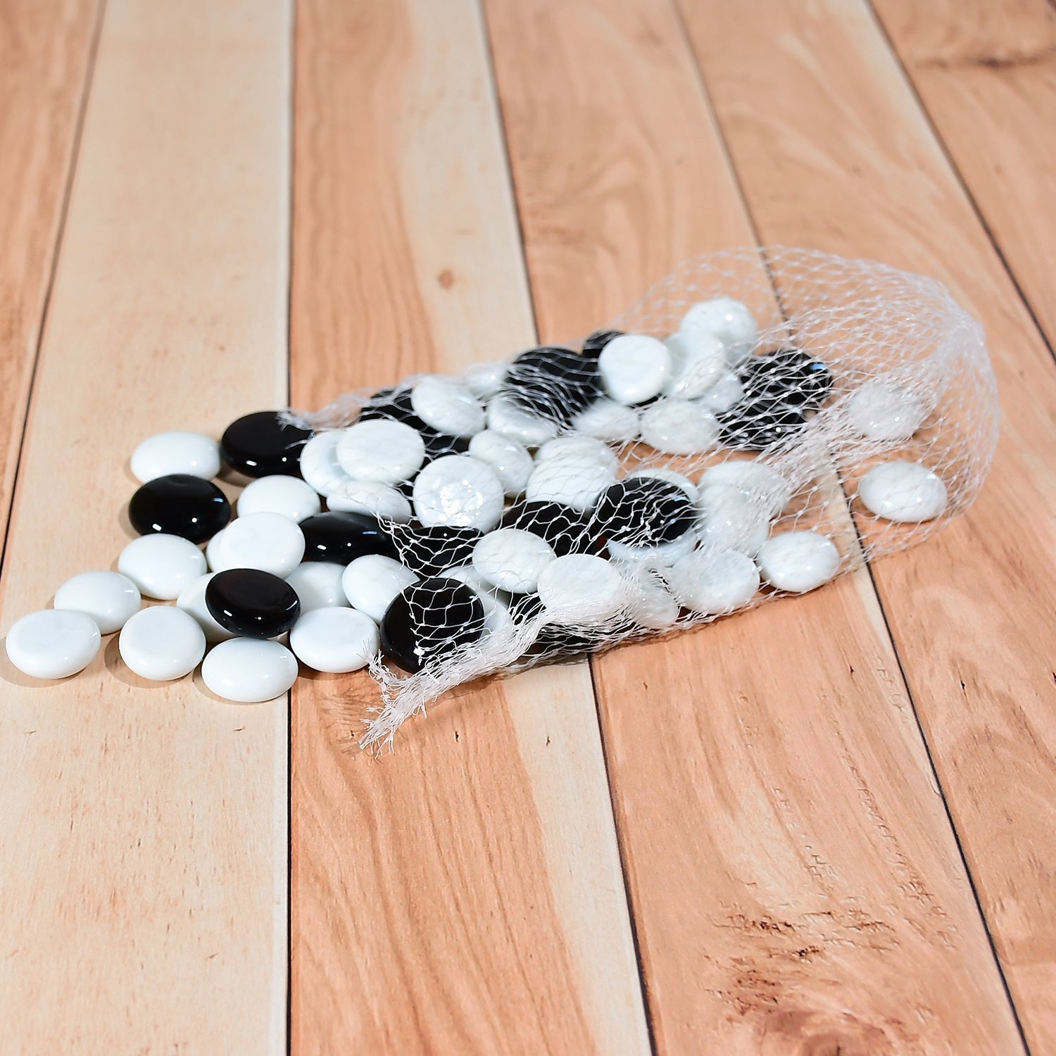 Glass Gem Stone, Flat Round Marbles Pebbles for Vase Fillers, Attractive pebbles for Aquarium Fish Tank. - Springkart 