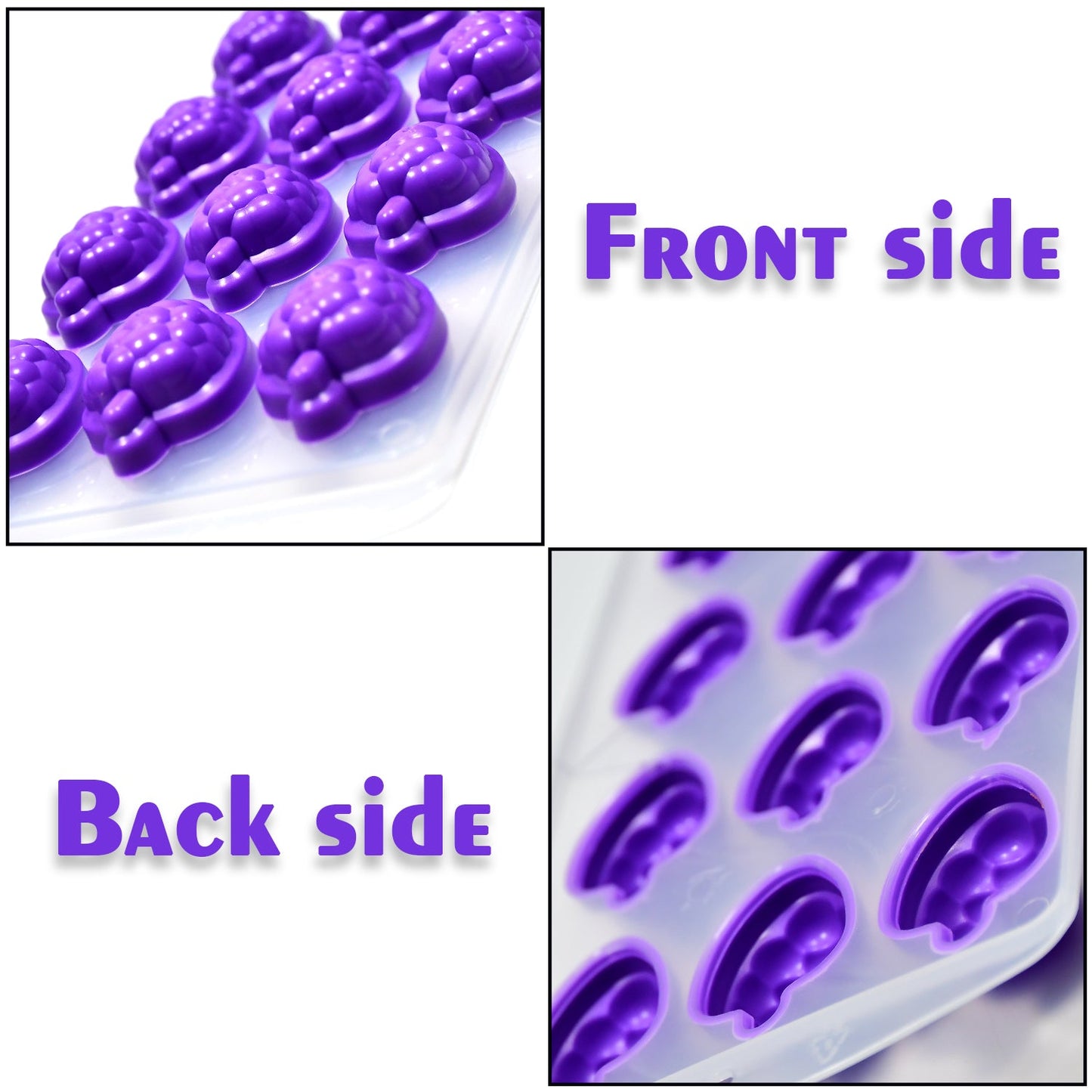 Mix design Ice Trays with Lid for Freezer with Easy to Release Flexible Silicone shape ice cavity. - Springkart 
