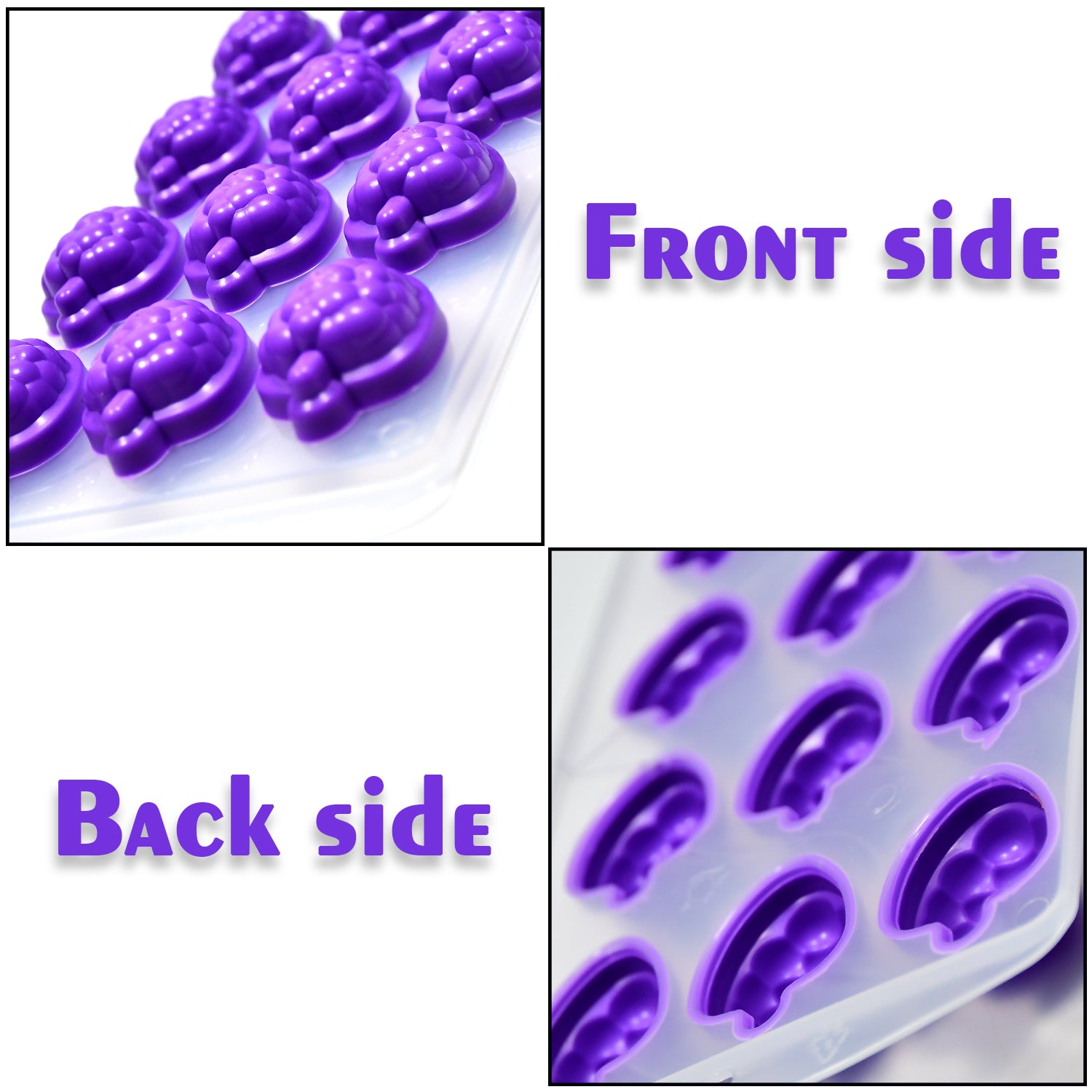 Mix design Ice Trays with Lid for Freezer with Easy to Release Flexible Silicone shape ice cavity. - Springkart 